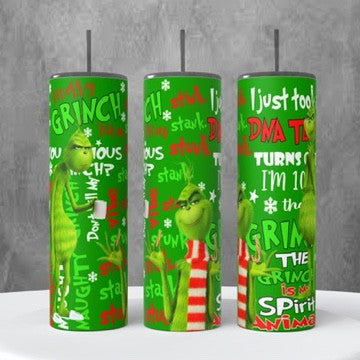 Grinch 20 oz Tumbler #4