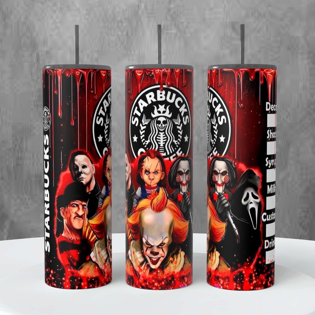 Halloween Horror Icons 20oz Tumbler #15 Starbucks