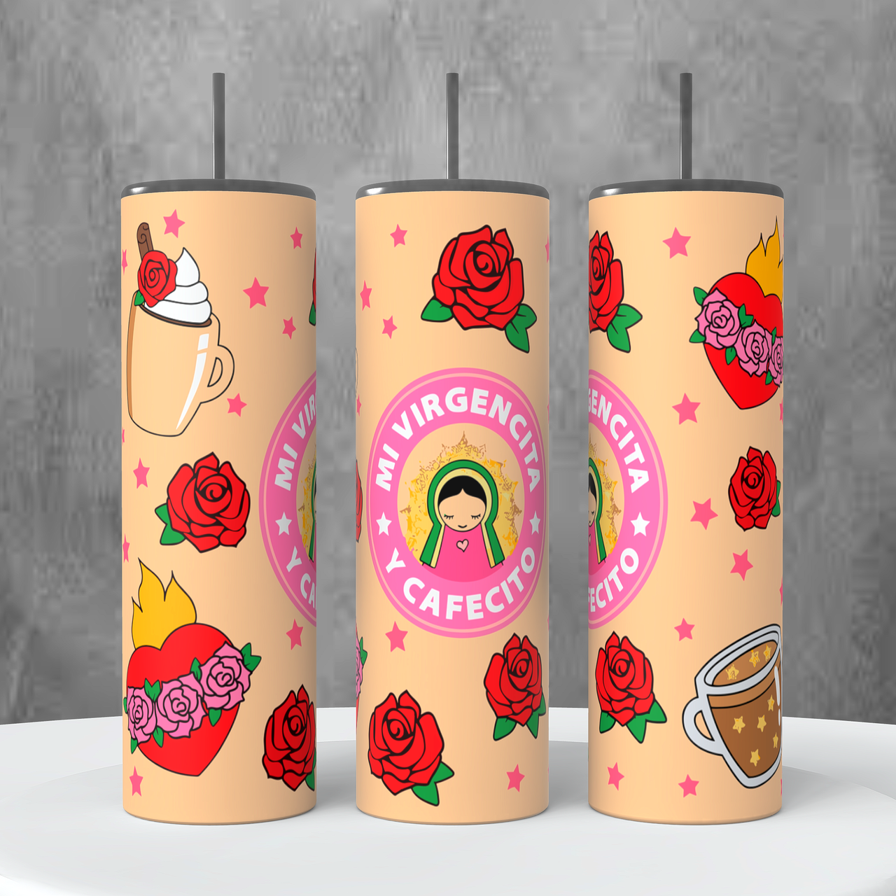 Virgencita y Cafecito Tumbler