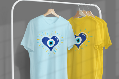 Evil Eye T-shirt #1, Protección y Estilo: Camisa con Ojo Turco para Alejar las Malas Vibras