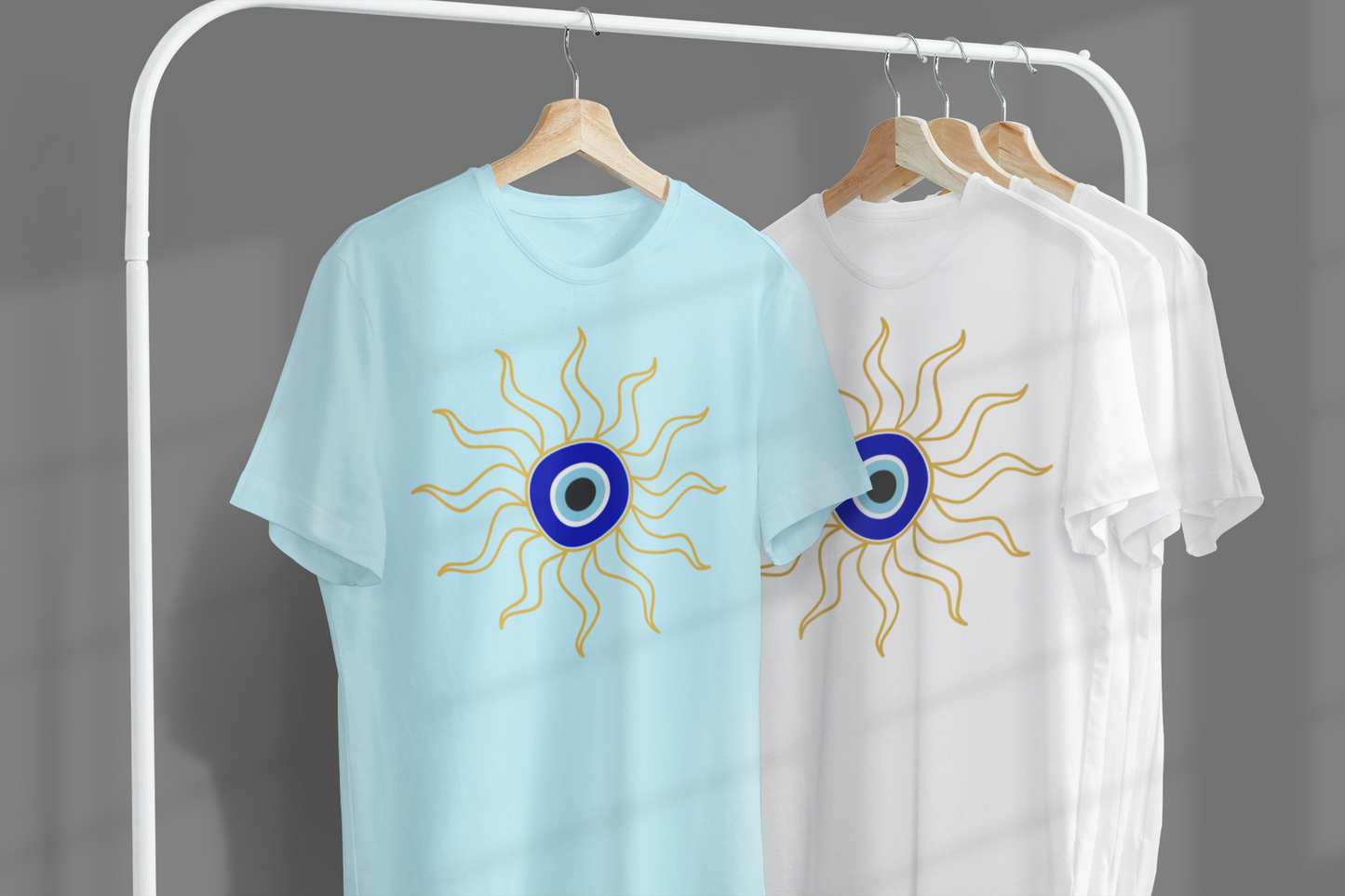 Evil Eye T-shirt #2, Protección y Estilo: Camisa con Ojo Turco para Alejar las Malas Vibras