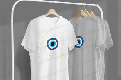 Evil Eye T-shirt #4, Protección y Estilo: Camisa con Ojo Turco para Alejar las Malas Vibras