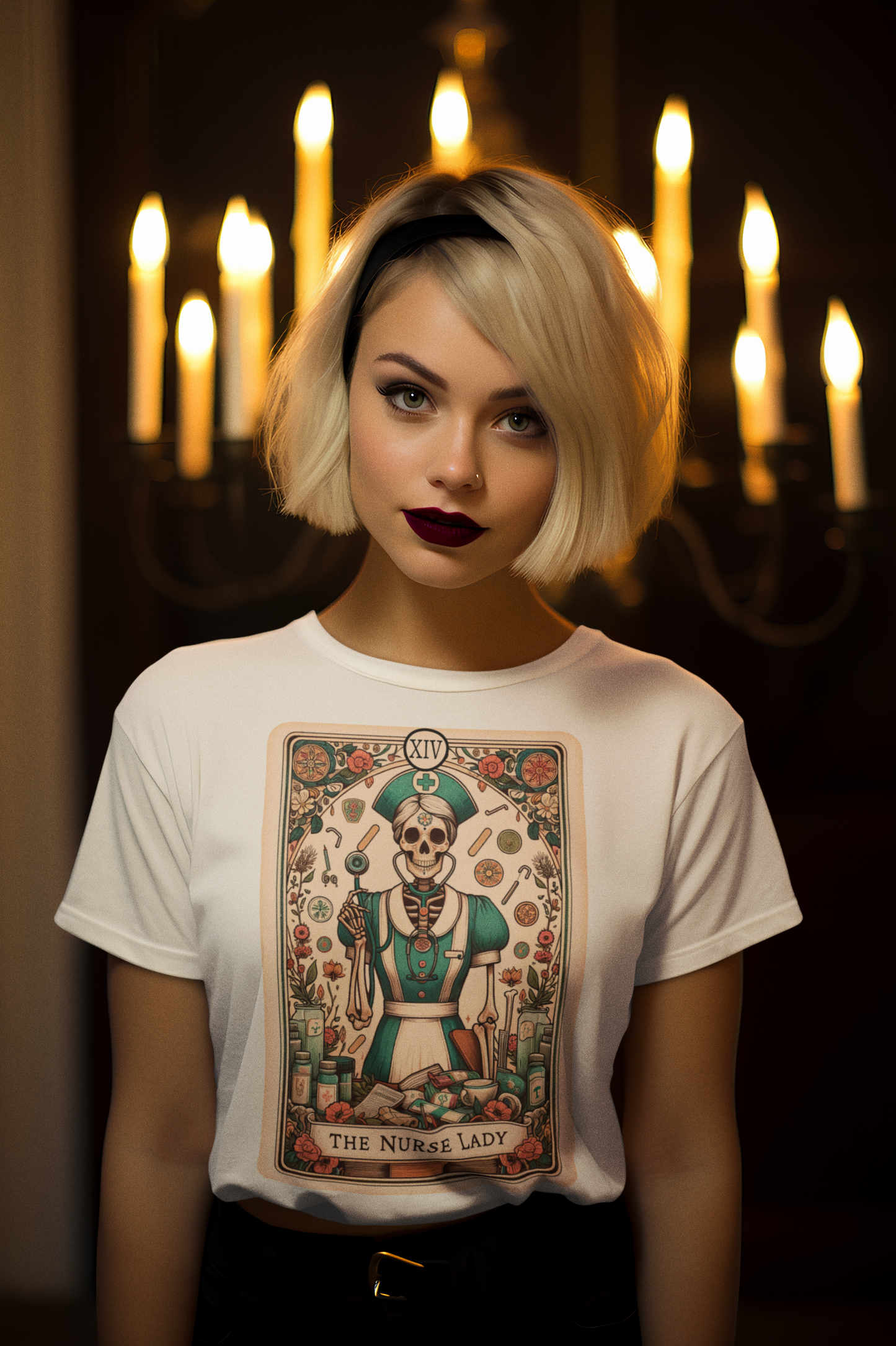 Tarot Card T-Shirt - The Nurse Lady