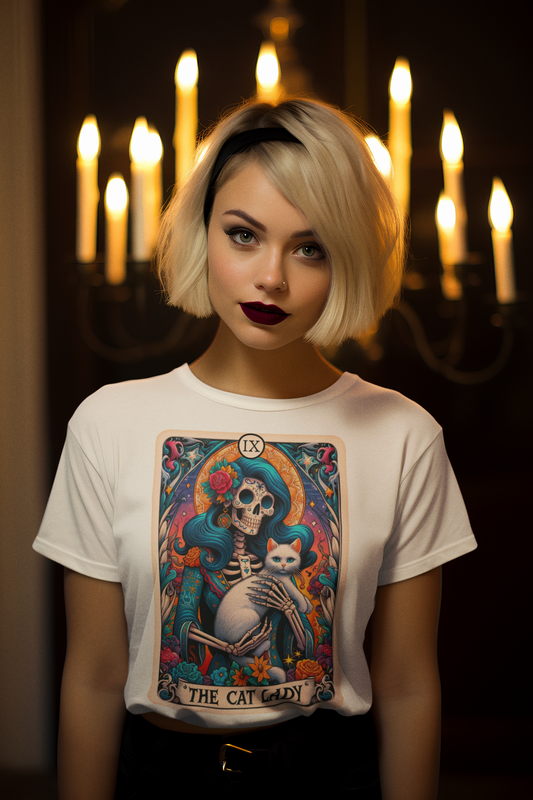 Tarot Card T-Shirt - The Cat Lady